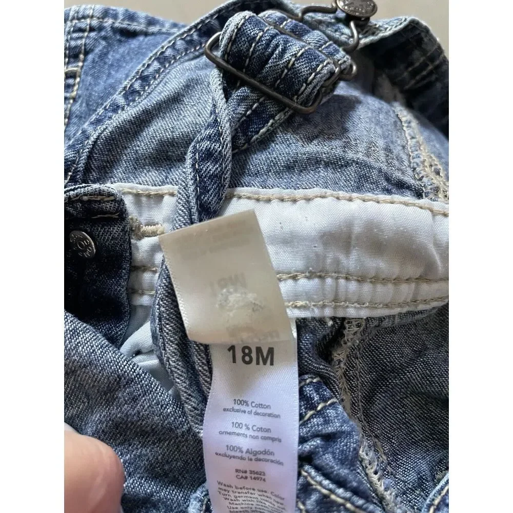Oshkosh B'gosh Overalls Vestbak Baby 18 Months Blue Denim‎